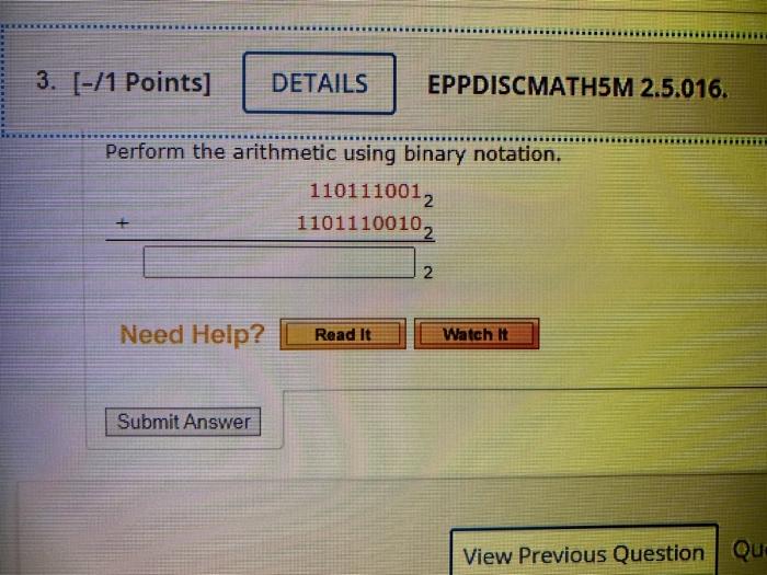 Solved 3. [-/1 Points] DETAILS EPPDISCMATH5M 2.5.016. | Chegg.com