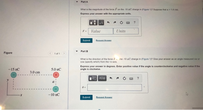 Solved Part A What is the magnitude of the force F on the | Chegg.com