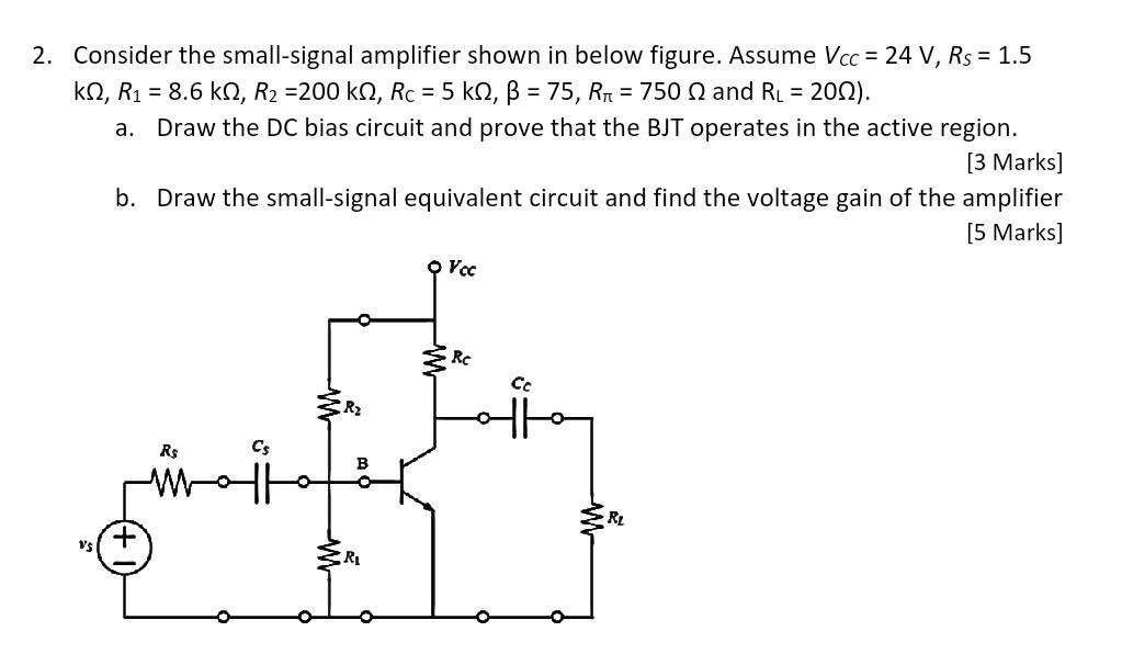 Solved Consider The Small signal Amplifier Shown In Below Chegg solved-consider-the-small-signal-amplifier-shown-in-below-chegg