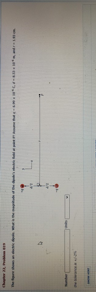 Solved Chapter 22, Problem 019 The figure shows an electric | Chegg.com