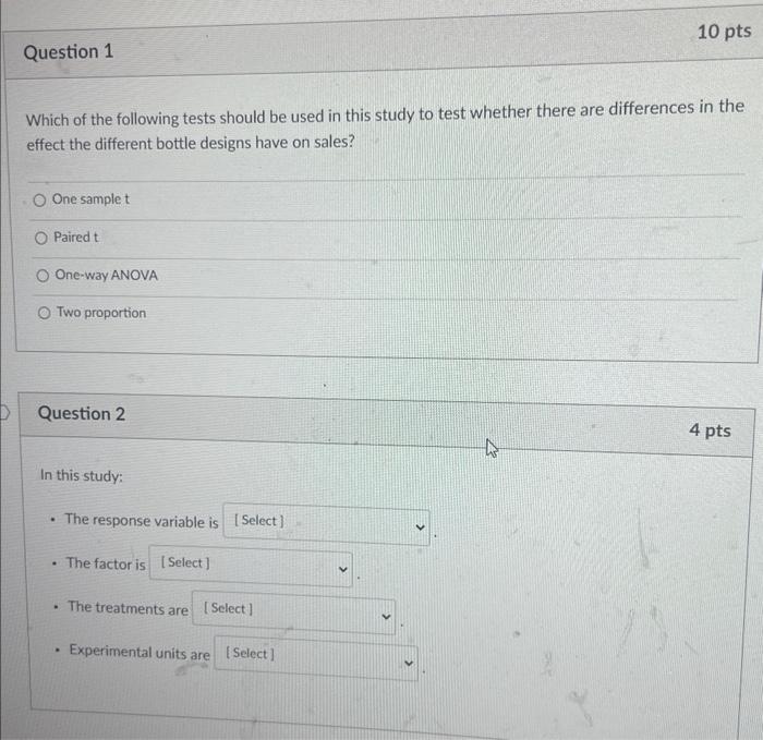 Solved A consumer preference study compares the effects of | Chegg.com