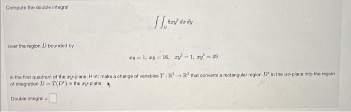 Solved Compute the Jacobian of: Φ(r,θ)=(4rcosθ,6rsinθ) | Chegg.com