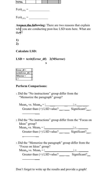 Solved can someone calculate and write up the results of the | Chegg.com