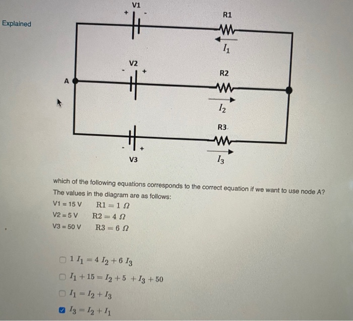 V 9 R1 R2 R3 Solved V1 R1 Explained 11 V2 R2 A 12 R3 . V3 13 which of the | Chegg.com