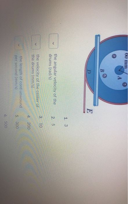 Solved Question 1 (1 point) 1. A 60-mm-radius drum is | Chegg.com