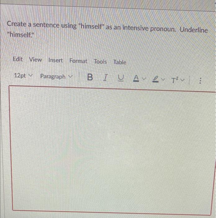 Create a sentence using "himself" as an intensive