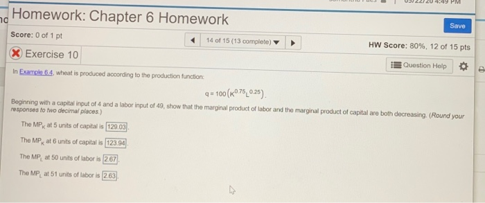 Solved PM no Homework: Chapter 6 Homework Save Score: 0 of 1 | Chegg.com
