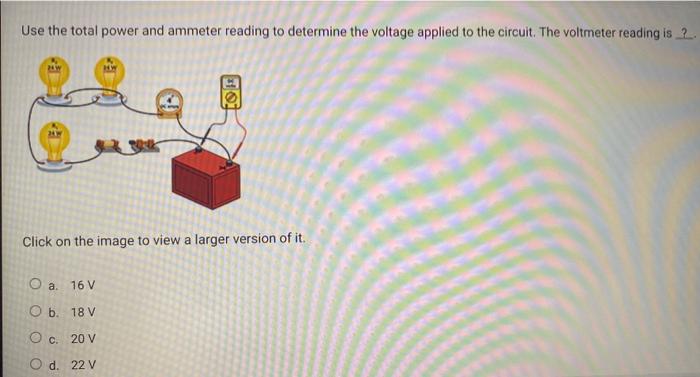 Solved Use the total power and ammeter reading to determine | Chegg.com