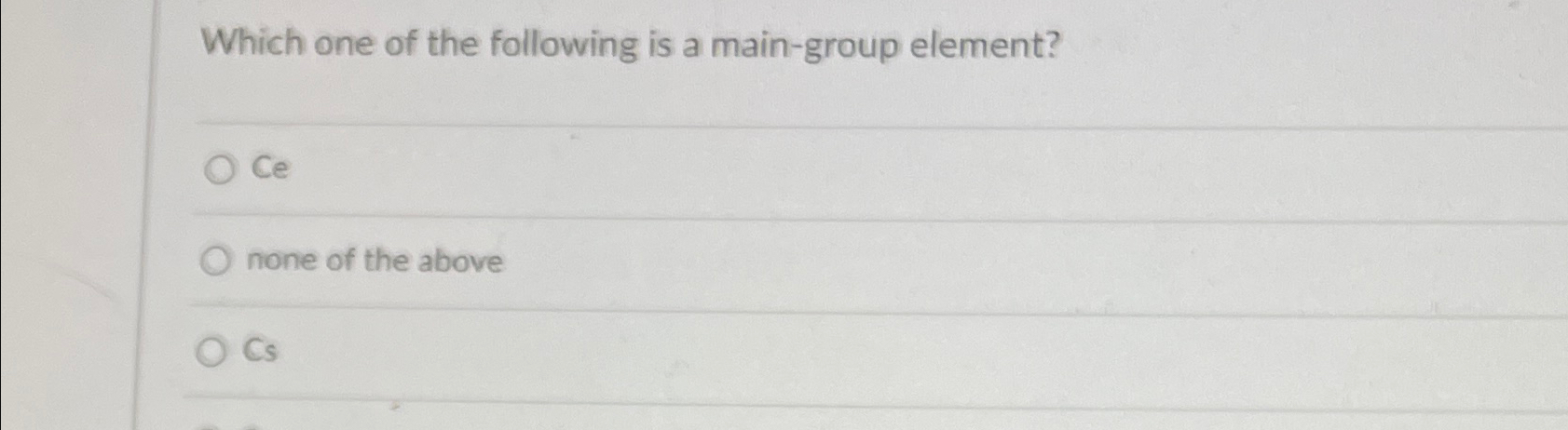 Solved Which one of the following is a main-group | Chegg.com