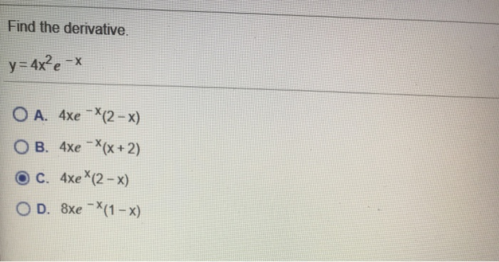 4th derivative of xe x