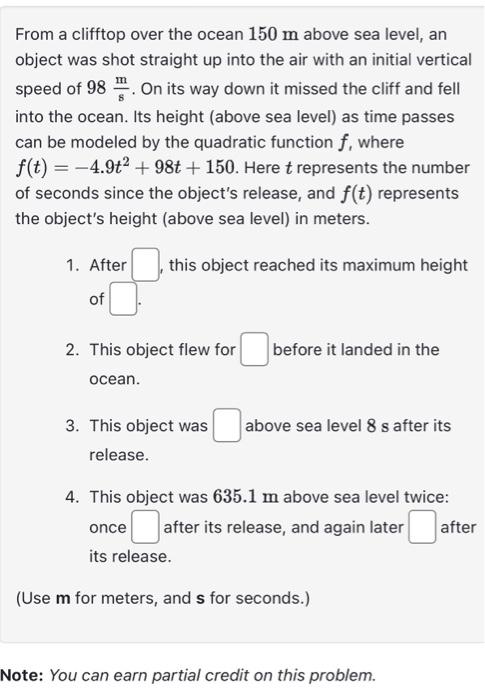 Solved From a clifftop over the ocean 150 m above sea level, | Chegg.com