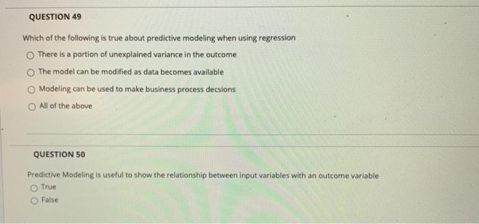 Solved QUESTION 49 Which of the following is true about | Chegg.com