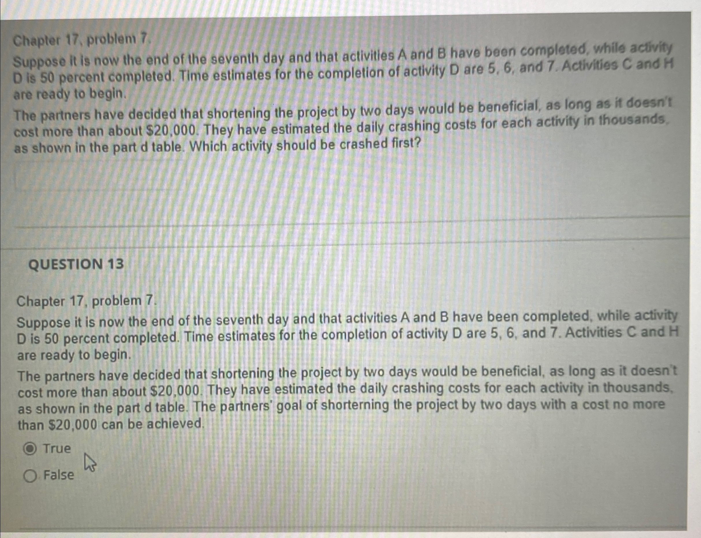 Chapter 17, ﻿problem 7Suppose it is now the end of | Chegg.com