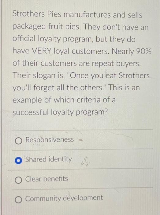 Solved Strothers Pies manufactures and sells packaged fruit