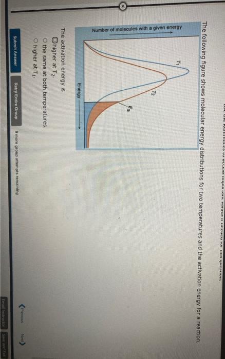 Solved The following figure shows molecular energy | Chegg.com