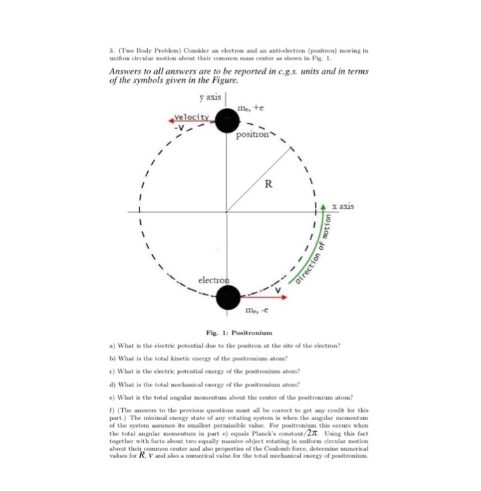 Two Body Problem Vector Fields Solved Direction of motion 3. (Two Body Problem) Consider an | Chegg.com