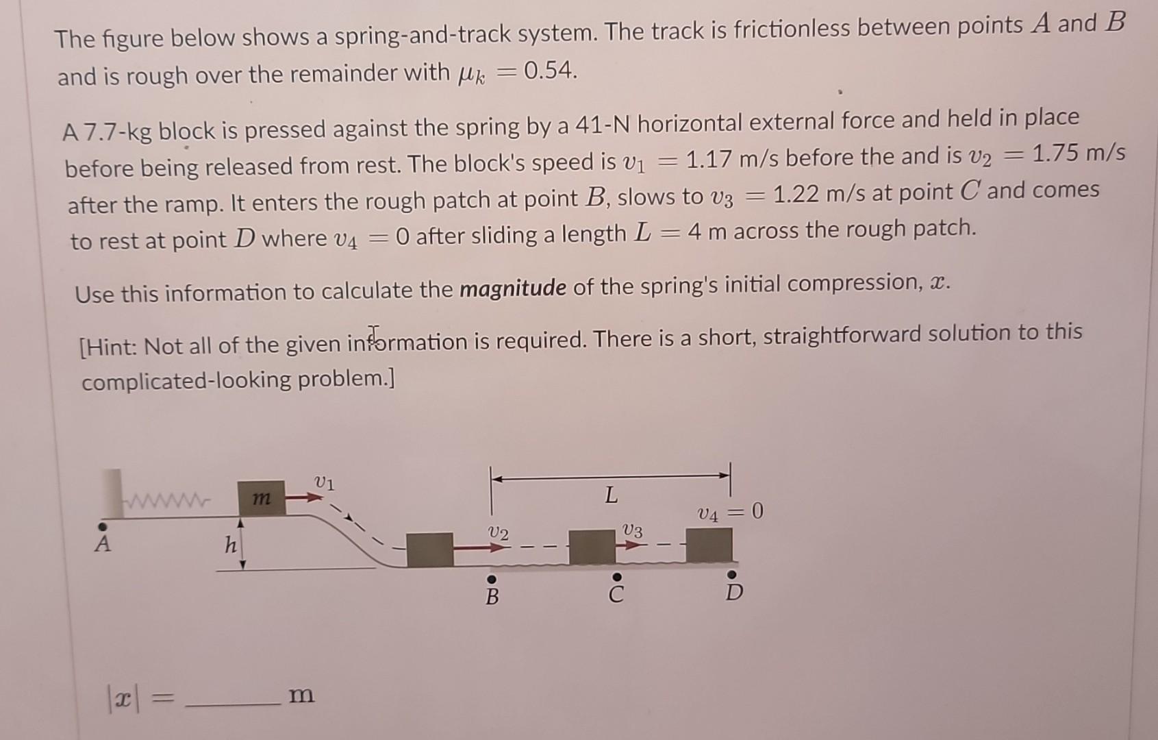 Solved The Figure Below Shows A Spring-and-track System. The | Chegg.com