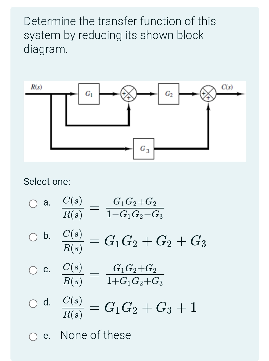 Determine the transfer function of this system by | Chegg.com