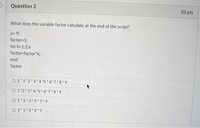 Solved What does the variable factor calculate at the end of | Chegg.com