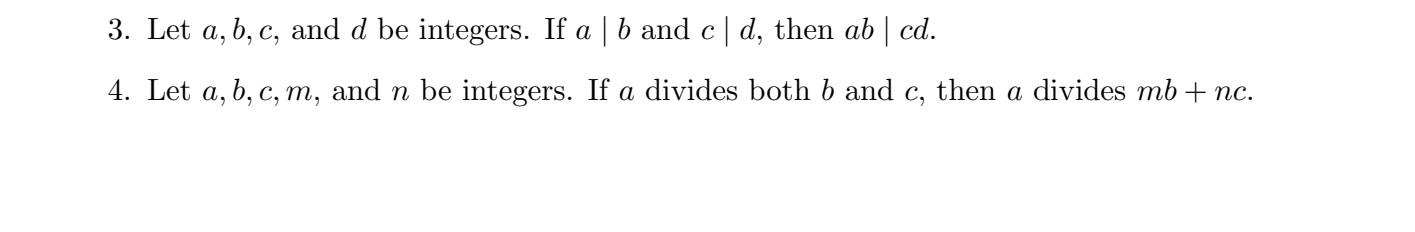 Solved 3. Let A, B, C, And D Be Integers. If A | B And C | | Chegg.com