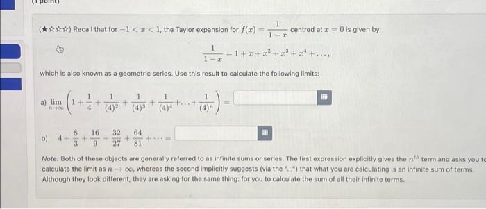 Solved ( ) Recall that for -1