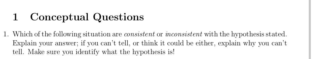 Solved 1 Conceptual Questions 1. Which of the following | Chegg.com
