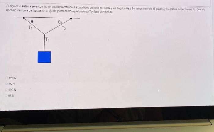 Solved El Siguiente Sistema Se Encuentra En Equilibrio | Chegg.com