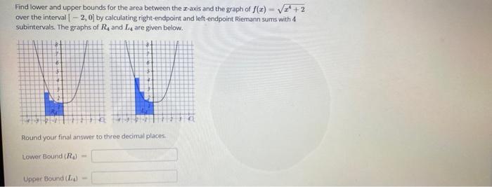 Solved Find lower and upper bounds for the area between the | Chegg.com