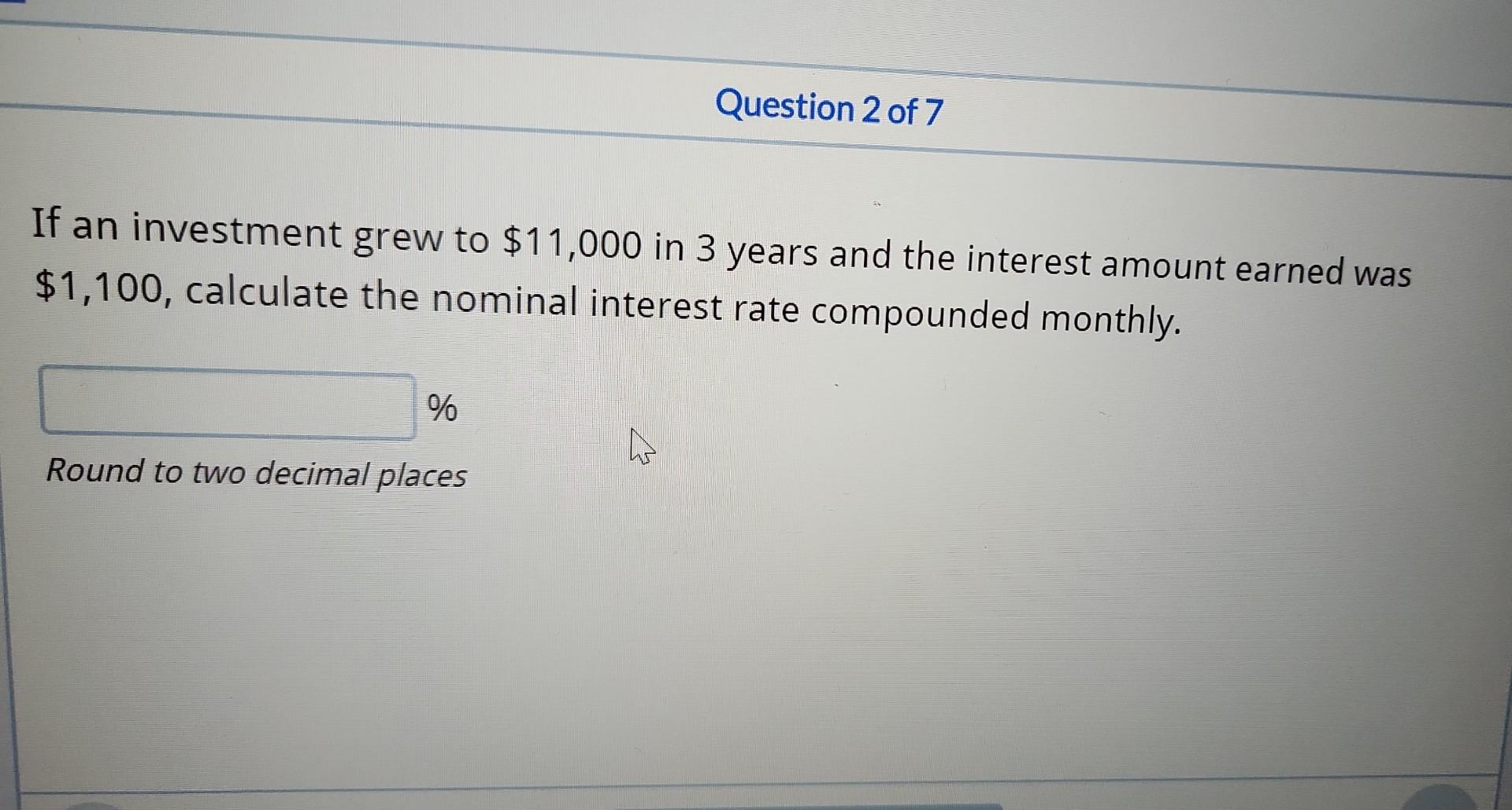 Solved If An Investment Grew To 11 000 In 3 Years And The Chegg Solved If An Investment Grew To 11 000 In 3 Years And The Chegg