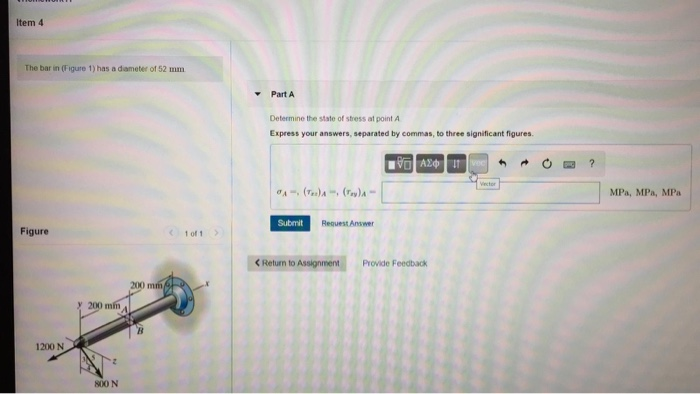 Solved Item 4 The bar in (Figure 1) has a diameter of 52 mm | Chegg.com