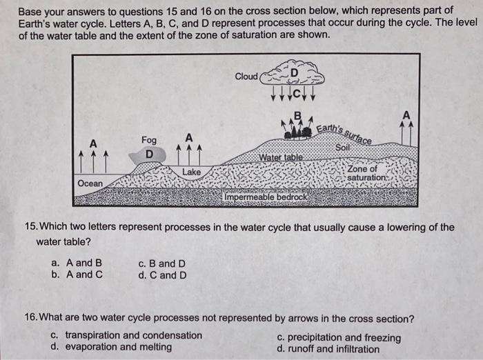 Solved Base your answers to questions 13 and 14 on the | Chegg.com