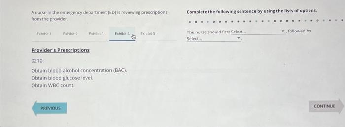 Solved A nurse in the emergency department (ED) is reviewing | Chegg.com