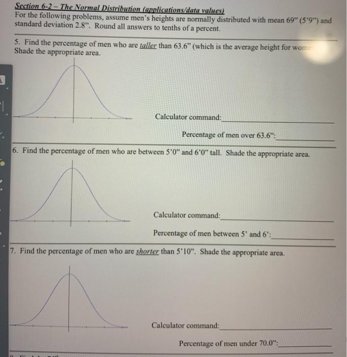Solved Section 6-2 - The Normal Distribution | Chegg.com