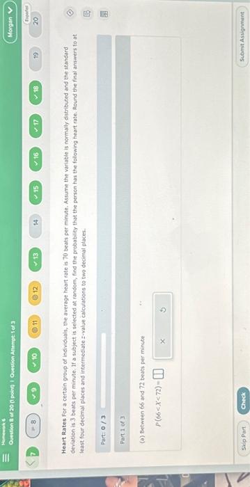 Solved Heart Rates For a certain group of individuais, the | Chegg.com
