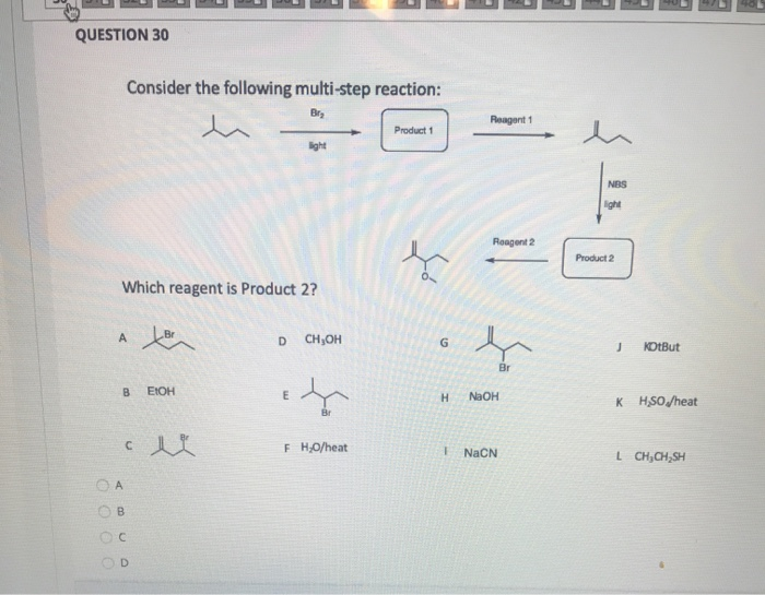Solved 30 UJUD QUESTION 27 Consider the following multi-step | Chegg.com