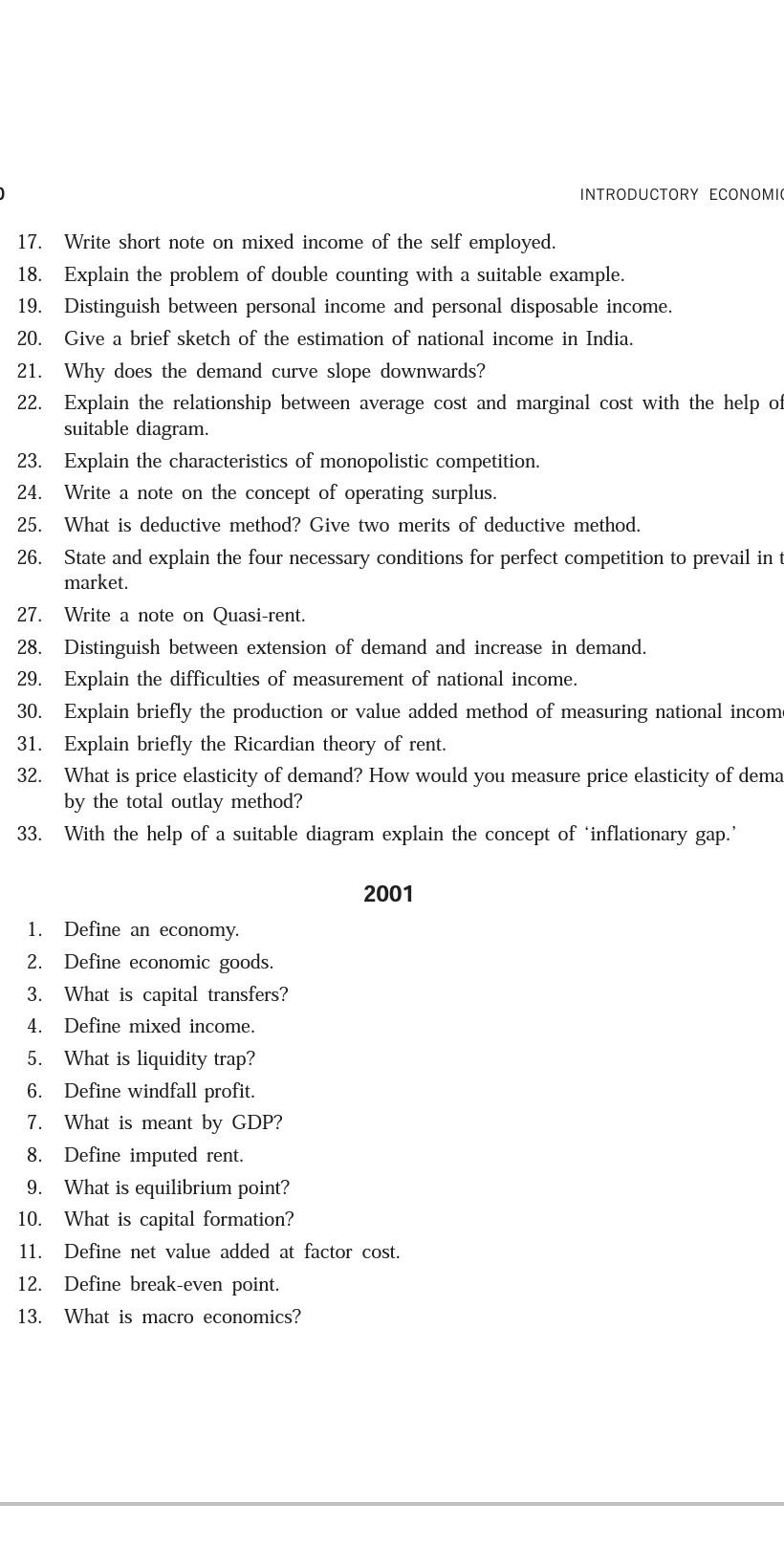 Solved INTRODUCTORY ECONOMIC 17 Write Short Note On Mixed Chegg