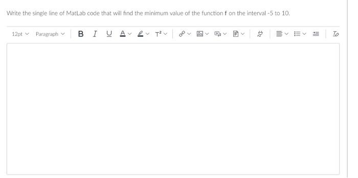 Solved Write the single line of MatLab code that will find | Chegg.com