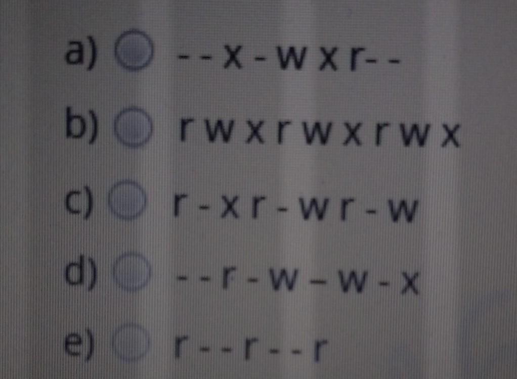 Solved If We Type Chmod 134 Example On The Command Line Chegg Com