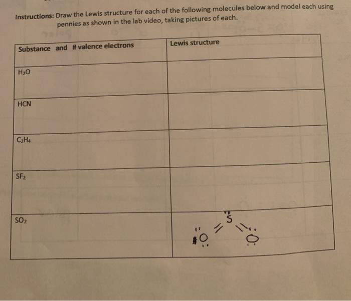 Solved Instructions: Draw the Lewis structure for each of | Chegg.com