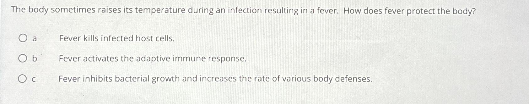 How Does Fever Protect The Body