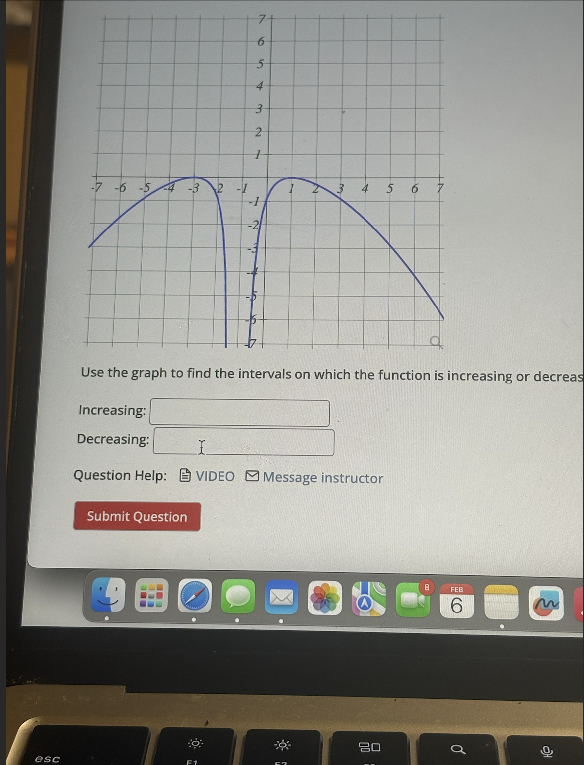 Solved Use the graph to find the intervals on which the | Chegg.com