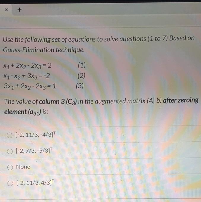 Solved х + Use the following set of equations to solve | Chegg.com