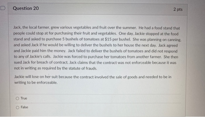 D Question 18 cover 2 pts Which of the following is | Chegg.com