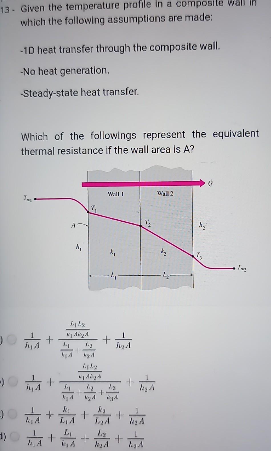Solved 13. Given the temperature profile in a composite wall | Chegg.com