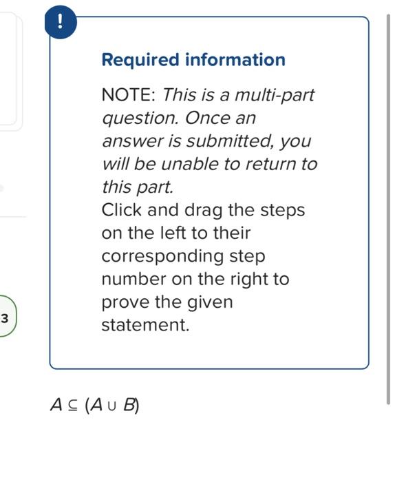 Solved Required information NOTE: This is a multi-part | Chegg.com