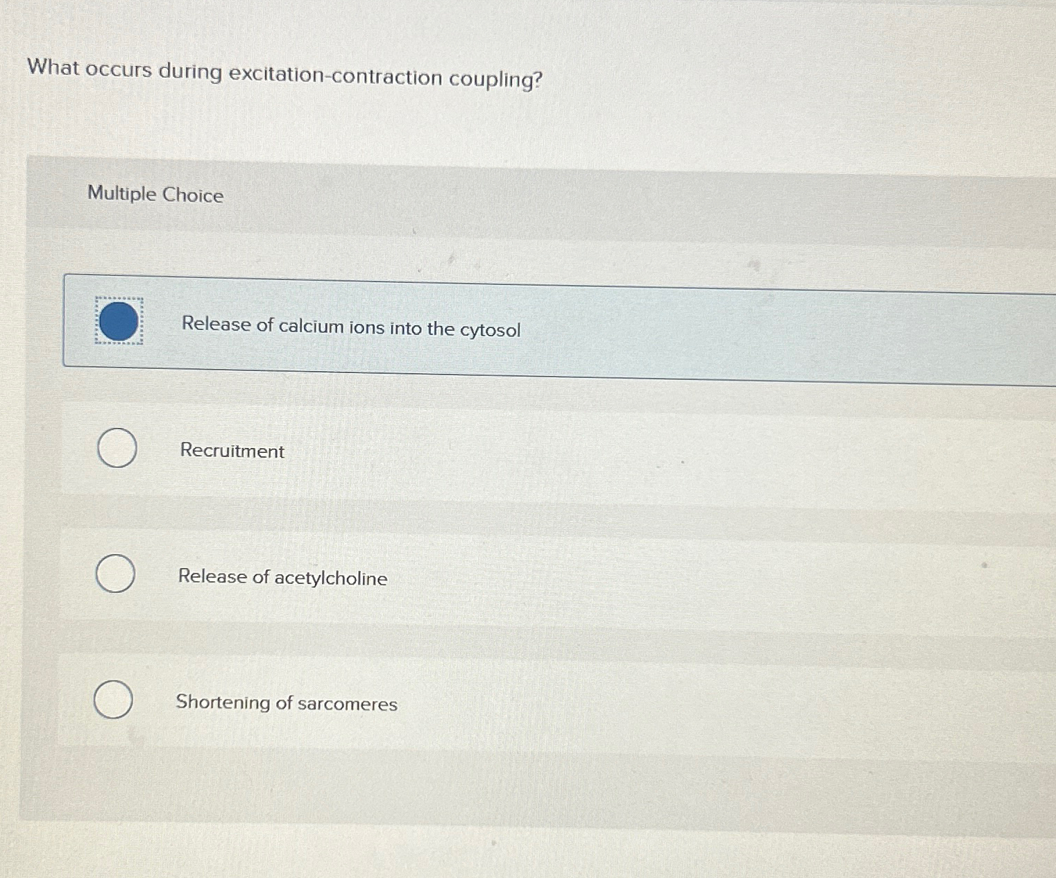 Solved What occurs during excitation-contraction | Chegg.com