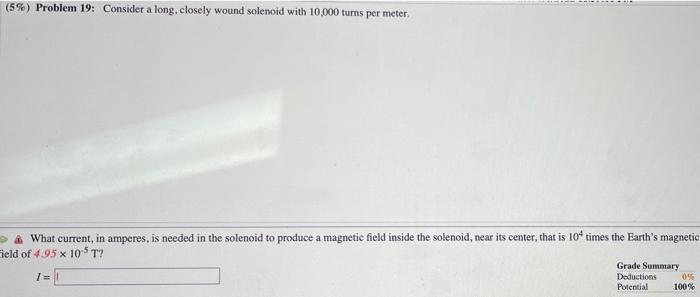 Solved 5 Problem 19 Consider A Long Closely Wound Chegg