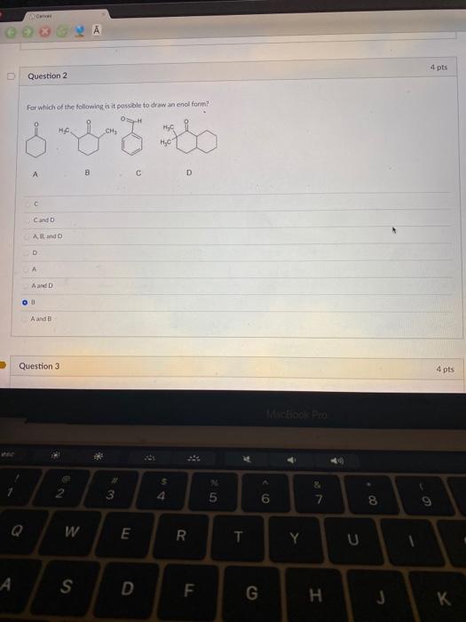 Solved 4 pts Question 8 Which of the following would give a | Chegg.com