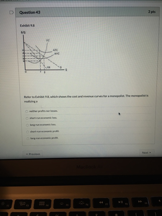 Solved Question 43 2 pts Exhibit 9.8 Refer to Exhibit 9.8, | Chegg.com