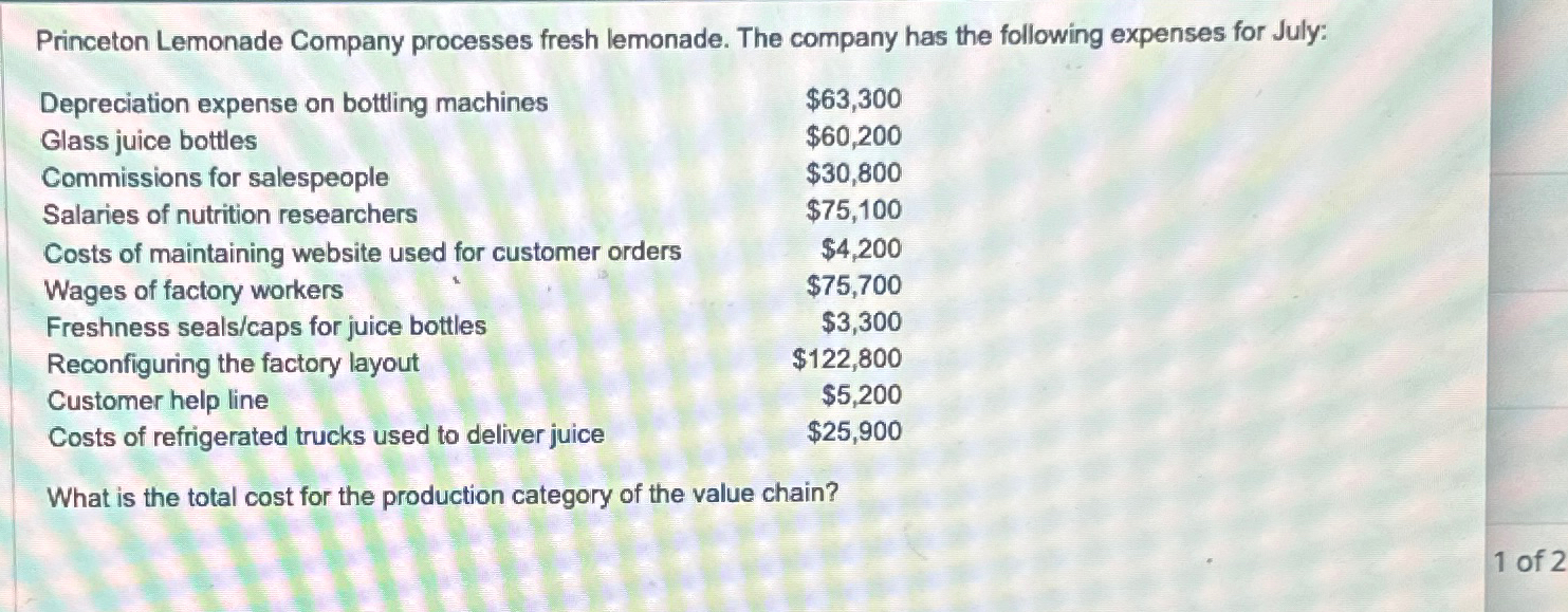 solved-princeton-lemonade-company-processes-fresh-lemonade-chegg
